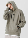 Men's Letter Embroidery Relaxed Hoodies with Pocket