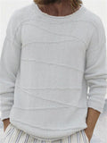 Men's Winter Leisure Crew Neck Long Sleeve Knitted Sweater