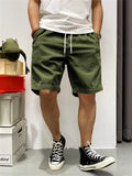 Men's Stylish Drawstring Corduroy Knee Length Shorts