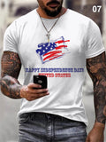 Men's Fashion American Independence Day Printed Slim Fit T-shirt