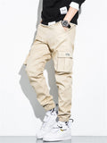 Men's Fashionable Plus Size Cargo Pants with Multi Pockets