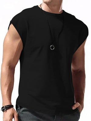 Male Summer Leisure Solid Sleeveless Tank Tops T-shirts