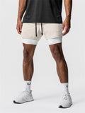 Men's Stretchy Quick Dry Double-Layer Basketball Shorts