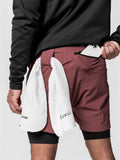 Summer Sports Double-Layer Men's Basketball Shorts