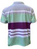 Stripe Contrast Color Short Sleeve Polo Shirt for Men