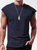 Male Summer Leisure Solid Sleeveless Tank Tops T-shirts