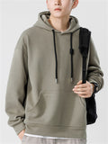 Men's Letter Embroidery Relaxed Hoodies with Pocket