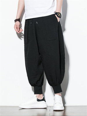 Men's Casual Breathable Ankle-Tied Baggy Lantern Pants