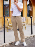 Men's Solid Color Stylish Corduroy Straight-leg Pants