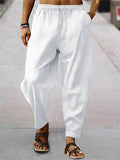 Men's Linen Loose Striped Harem Pants