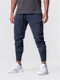 Men's Plain Slim Fit Sports Ankle-tied Trousers