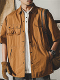 Men's Unique Pocket Designs Outdoor Functional Work Shirt