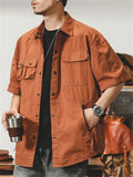 Men's Unique Pocket Designs Outdoor Functional Work Shirt