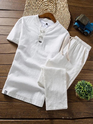 Men's Comfort Linen Sets T-shirt + Trousers