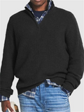 Men's Stand Collar Warm Windproof British Knit Sweater