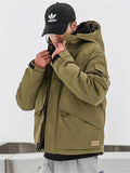 Men's Thermal Hooded Zipper Windproof Padded Coat