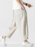 Men's Comfortable Linen Loose Solid Color Casual Pants