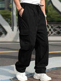 Baggy Flap Pocket Overalls Elasticated Cargo Pants for Men