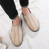 Simple Cozy Cotton Linen Slip-On Flats for Men