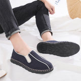 Simple Cozy Cotton Linen Slip-On Flats for Men