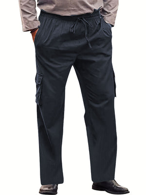 Men's Cotton Soft Breathable Drawstring Cargo Pants