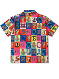 Men's Colorful Plaid Letter Print Trendy Summer Shirt