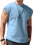 Male Summer Leisure Solid Sleeveless Tank Tops T-shirts