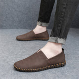 Men's Casual Lightweight Rubber Sole Stitching Flats