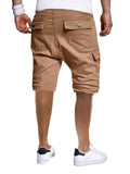 Male Casual Pleated Multi-pocket Outdoor Cargo Shorts