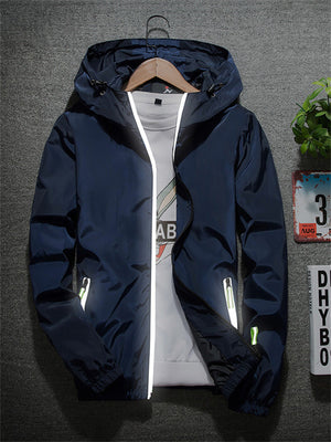 Men's Sun Protection Lightweight Reflective Hooded Coat