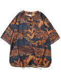 Men's Ancient Style Print Half Sleeve Pullover Summer T-shirt