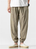 Men's Cozy Elastic Waist Casual Linen Pants