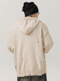 Ripped Loose Knitted Hoodies for Men