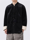 Men's Retro Chinese Style Corduroy Tang Suit Jacket