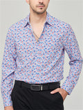 Stylish Printed Turn-down Collar Holiday Shirt for Male