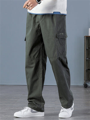 Men's Handsome Straight Leg Cargo Pants with Multi Pockets