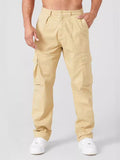 Men's Leisure Hardwearing Side Patch Pocket Cargo Pants