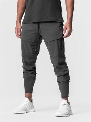 Men's Plain Slim Fit Sports Ankle-tied Trousers