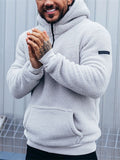 Men's Keep Warm Plush Sports Hoodies with Pocket