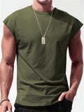 Male Summer Leisure Solid Sleeveless Tank Tops T-shirts