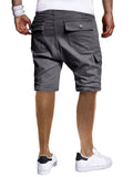 Male Casual Pleated Multi-pocket Outdoor Cargo Shorts