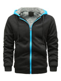 Men's Sporty Thick Padded Lined Fleece Hooded Coats