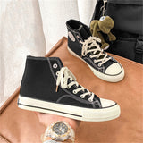 Men's Lace-Up Fur Lined Canvas Sneakers for Winter