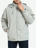 Male Windproof Waterproof Detachable Hooded Coat