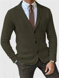 British Style Slim Fit Notched Lapel Button Up Coat for Men