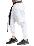 Men's Casual Pure Color Drawstring Ankle-Tied Sport Pants