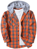 Spring Autumn Men's Trendy Plaid Hoodies