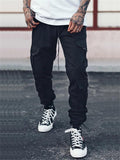 Street Style Multi-Pocket Loose Drawstring Cargo Pants for Men