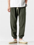 Men's Cozy Elastic Waist Casual Linen Pants