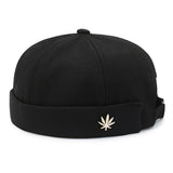 Maple Leaf Rivet Dome Hat Portable Hip Hop Skullcap